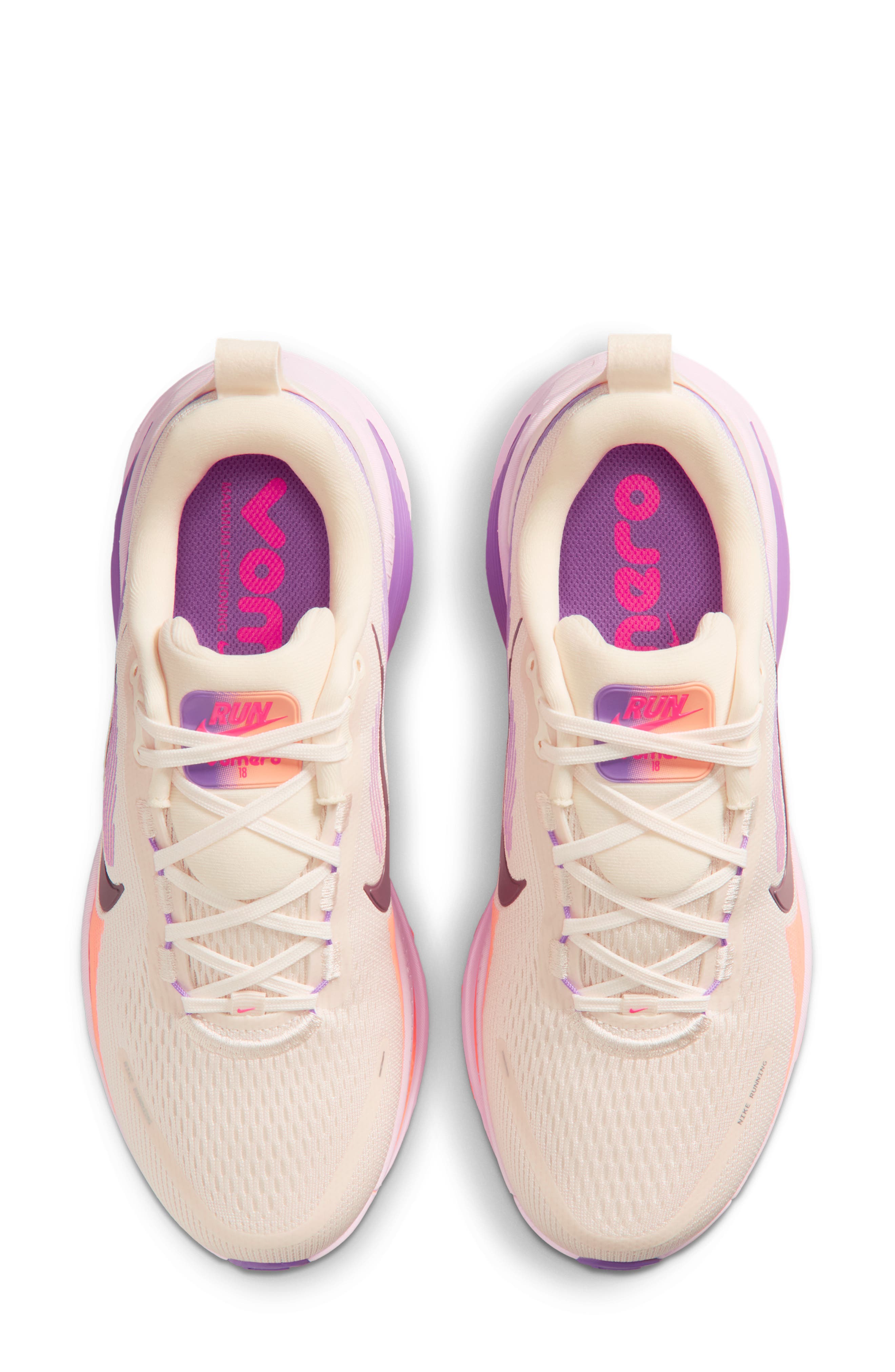 Nike Vomero 18 Running Shoe, Alternate, color, Ivory/Hot Lava