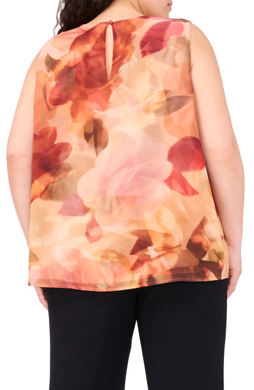 Halogenr Halogen(r) Romantic Roses Chiffon Shell In Multi