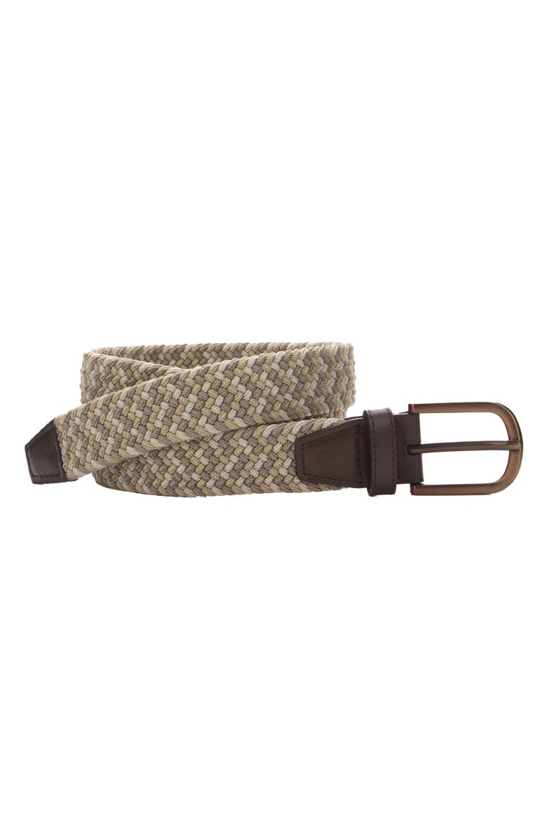 Johnston & Murphy Woven Stretch Knit Belt, Main, color, 