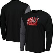 Nike Men's Nike Black Chicago Bulls Courtside Versus Flight MAX90 Long Sleeve T-Shirt