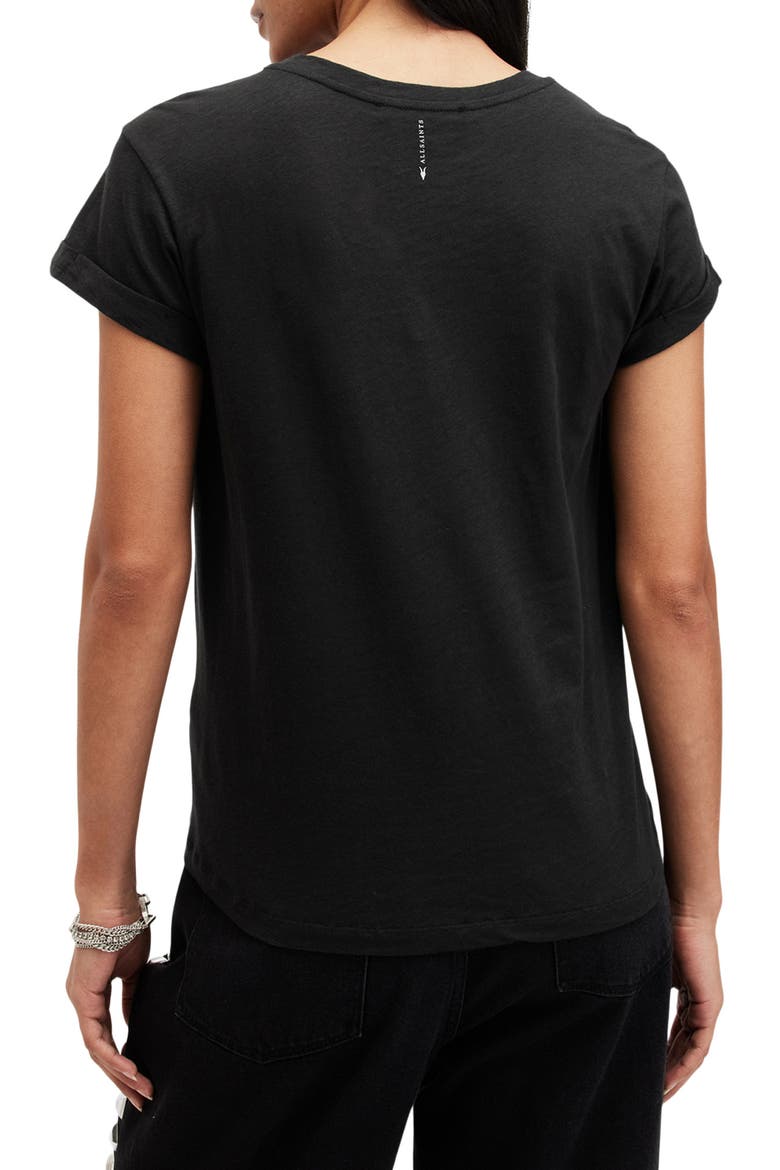 Anna Cotton T-Shirt, Alternate, color, BLACK