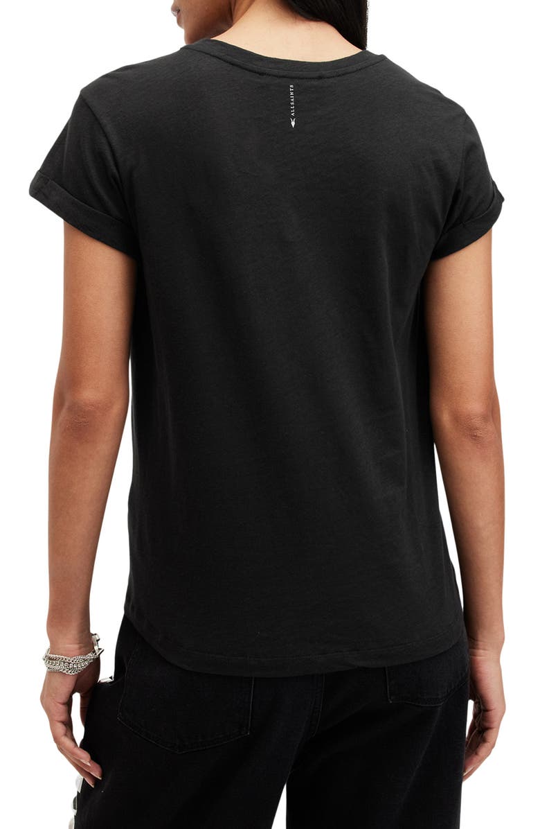 AllSaints Anna Cotton T-Shirt, Alternate, color, Black