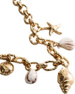 MANGO Sea Shell Charm Necklace