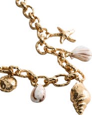 MANGO Sea Shell Charm Necklace
