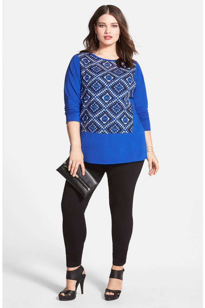High Waist Ponte Knit Leggings, Alternate, color, RICH BLACK