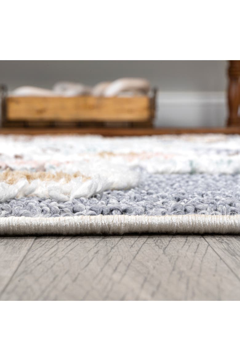 Aziza Persian Medallion High-Low Area Rug, Alternate, color, Multi