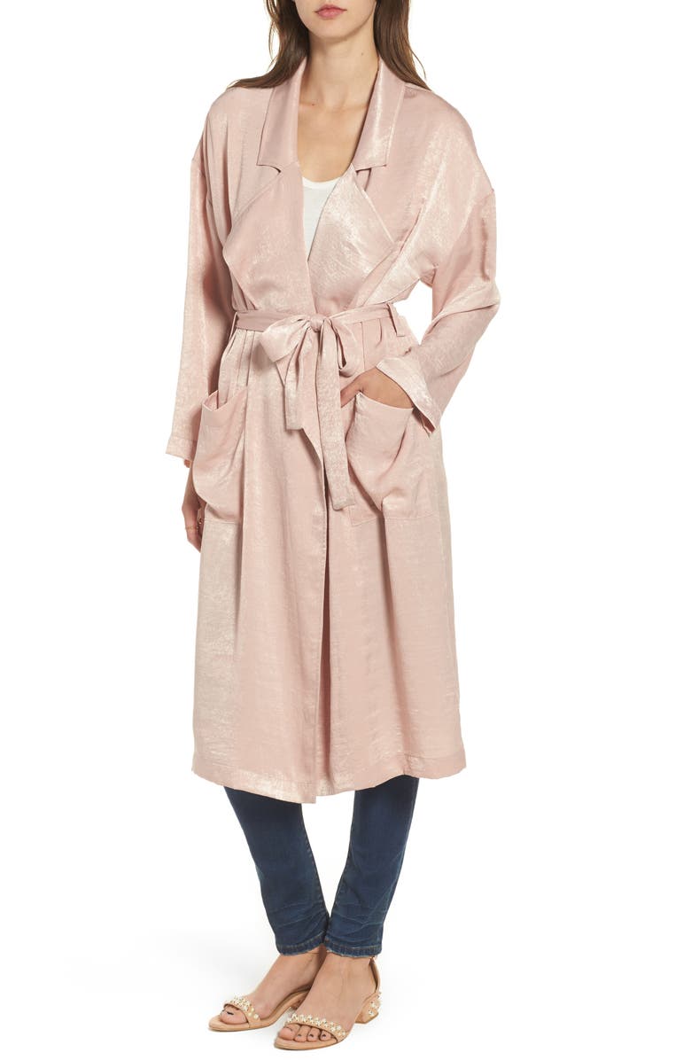 ASTR the Label Satin Trench Coat, Alternate, color,