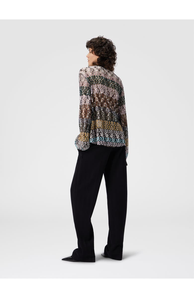 Missoni Crew Neck Blouse In Embroidered Lace, Alternate, color, Multicoloured