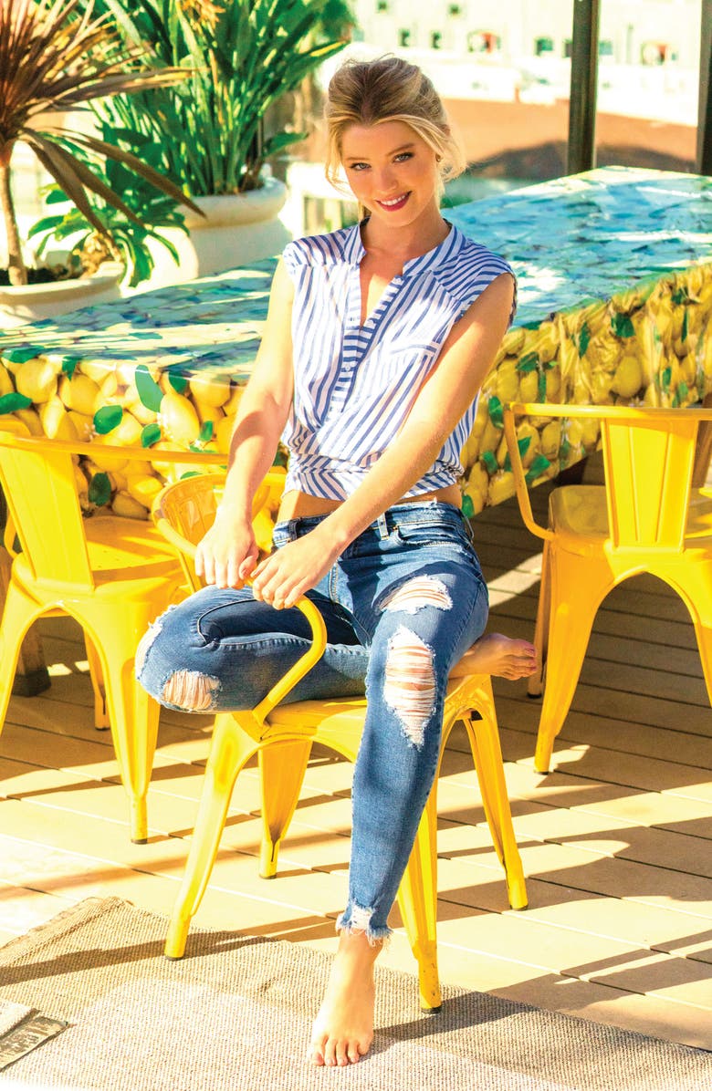 STS Blue Harper Ripped Ankle Skinny Jeans, Alternate, color,