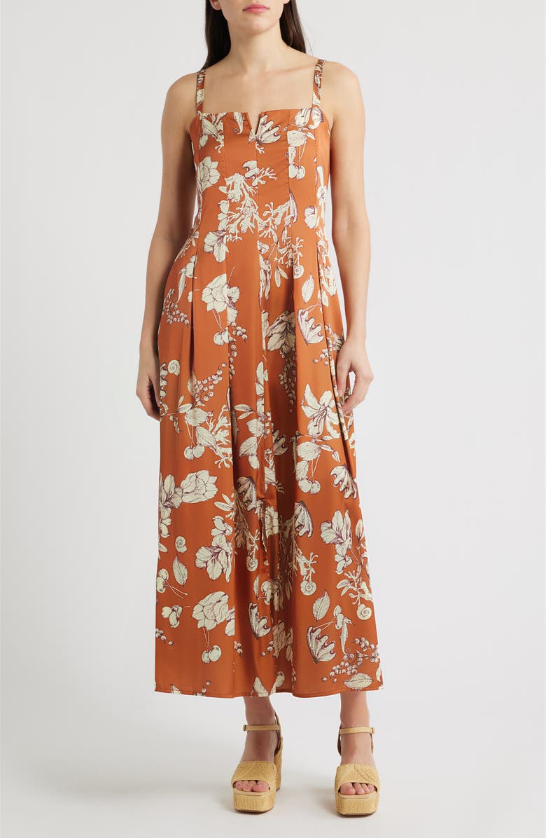 CIEBON Carisa Sleeveless Flare Maxi Dress, Main, color, Amber