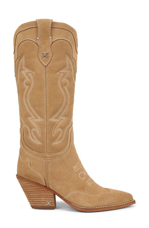Sam Edelman James Pointed Toe Western Boot In Safari Tan