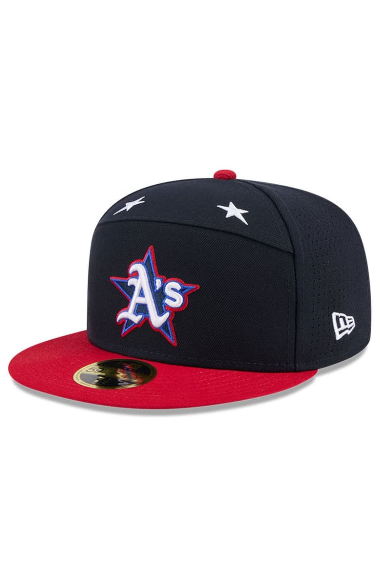 New Era Men's New Era Navy/Red Athletics 2025 MLB All-Star Game Workout Side Patch 59FIFTY Fitted Hat, Alternate, color, Navy