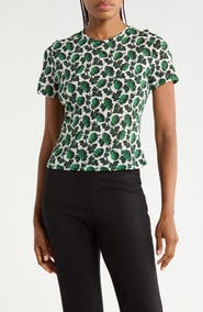 Diane von Furstenberg Short Sleeve Crewneck Top