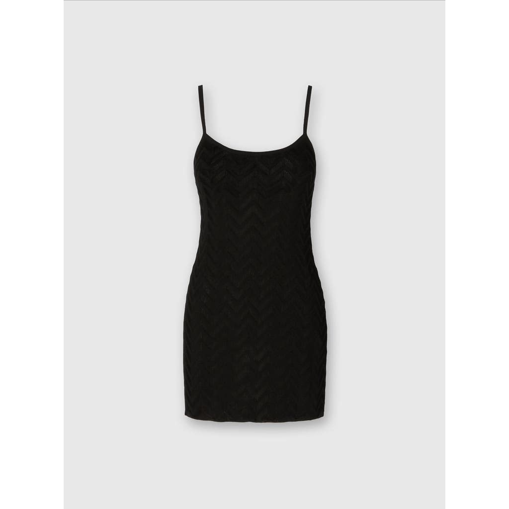 Missoni Chevron Jacquard Mini Dress In Black