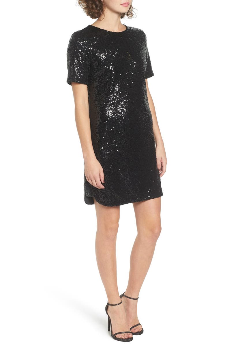 Soprano Sequin T-Shirt Dress, Alternate, color, 