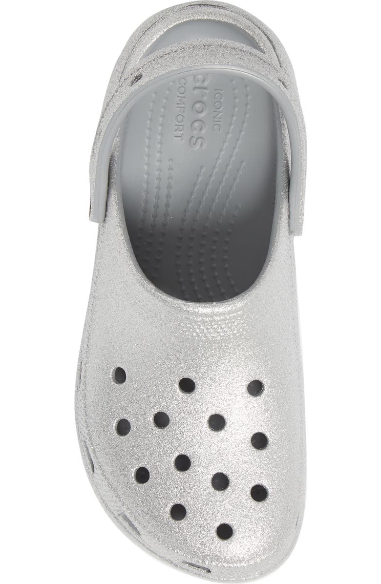 CROCS Classic Glitter Waterproof Platform Clog, Alternate, color,
