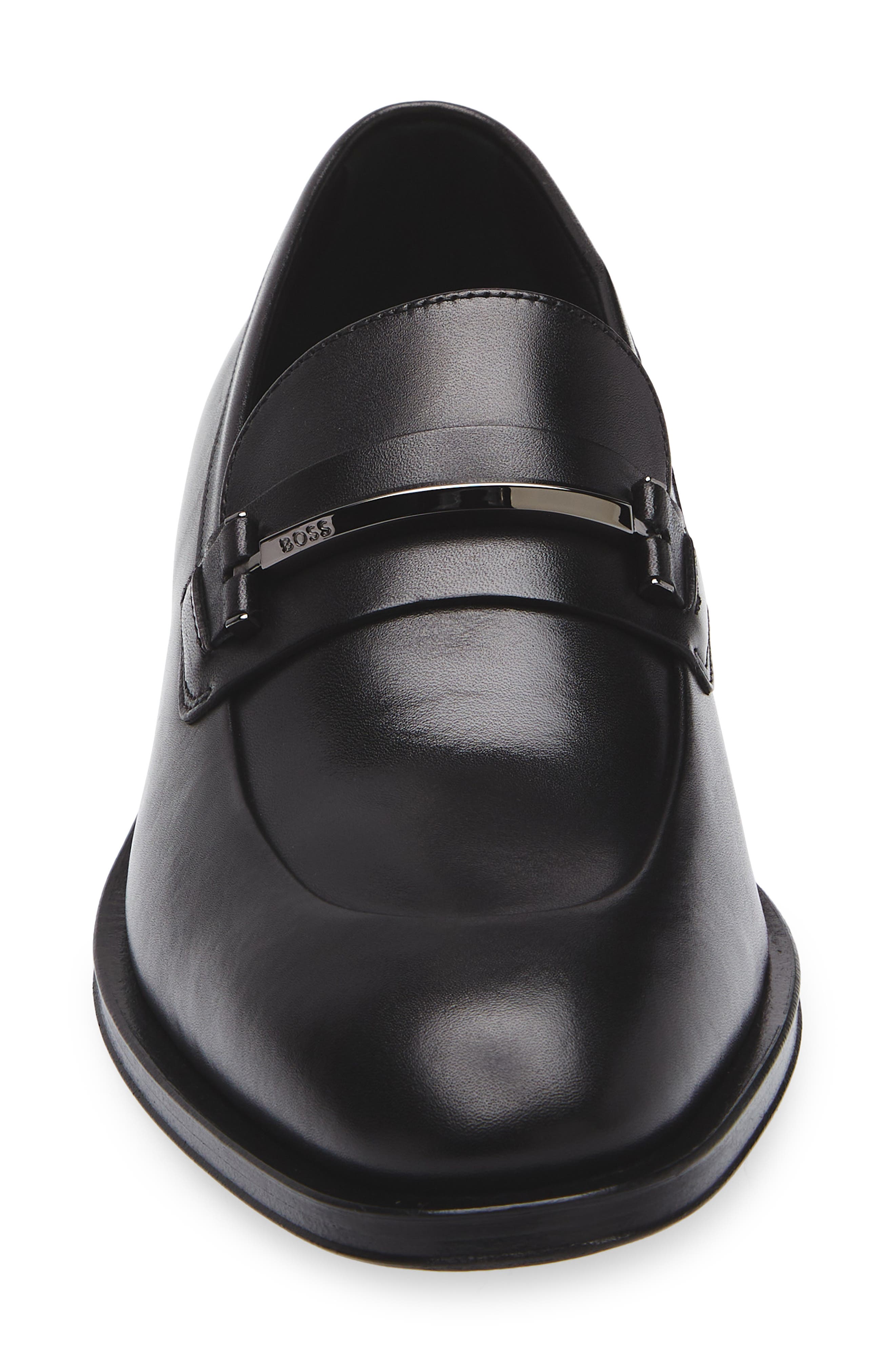 BOSS Derrek Leather Loafer, Alternate, color, Blk