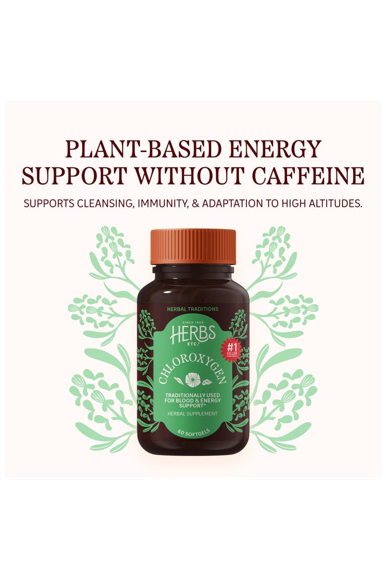 ChlorOxygen Chlorophyll Concentrate - Aids Healthy Blood Circulation - High-Altitude Environment Support - Energy Support - 60 Softgels, Alternate, color, No Color