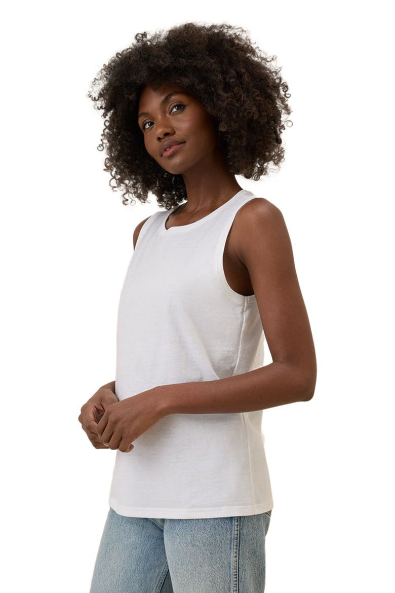 Organic Cotton Softspun High Neck Tank, Alternate, color, White