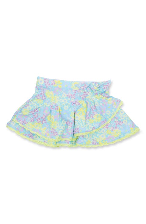 Kids' Wrap Watercolor Floral Cover-Up Skirt (Little Kid)