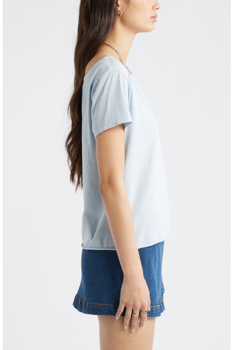 Relaxed Fit Boat Neck Cotton T-Shirt, Alternate, color, BLUE BIRD