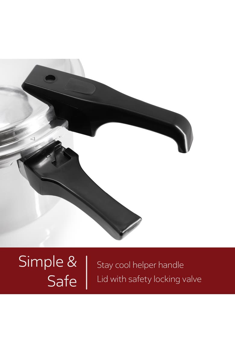 5 Quart Aluminum Stovetop Pressure Cooker, Alternate, color, Silver