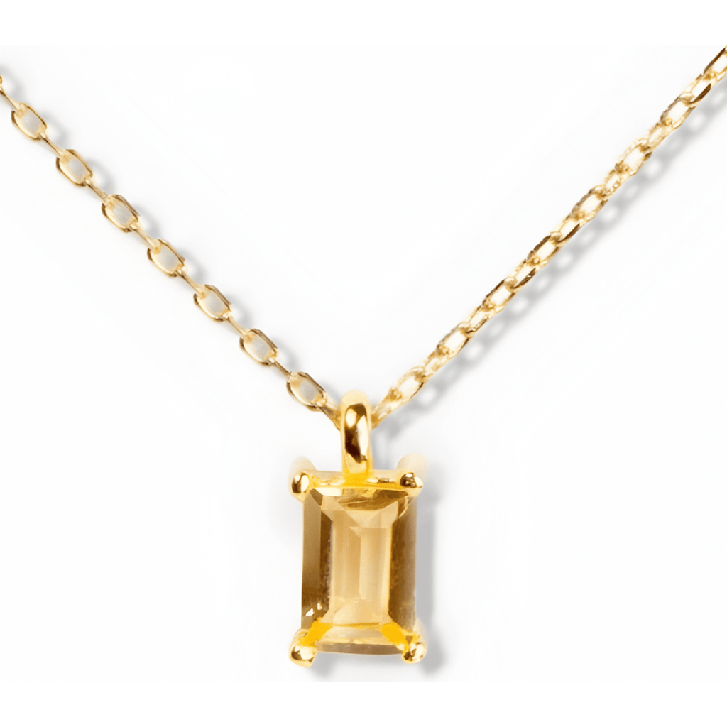 Little Sky Stone Birthstone Necklace In Yellow