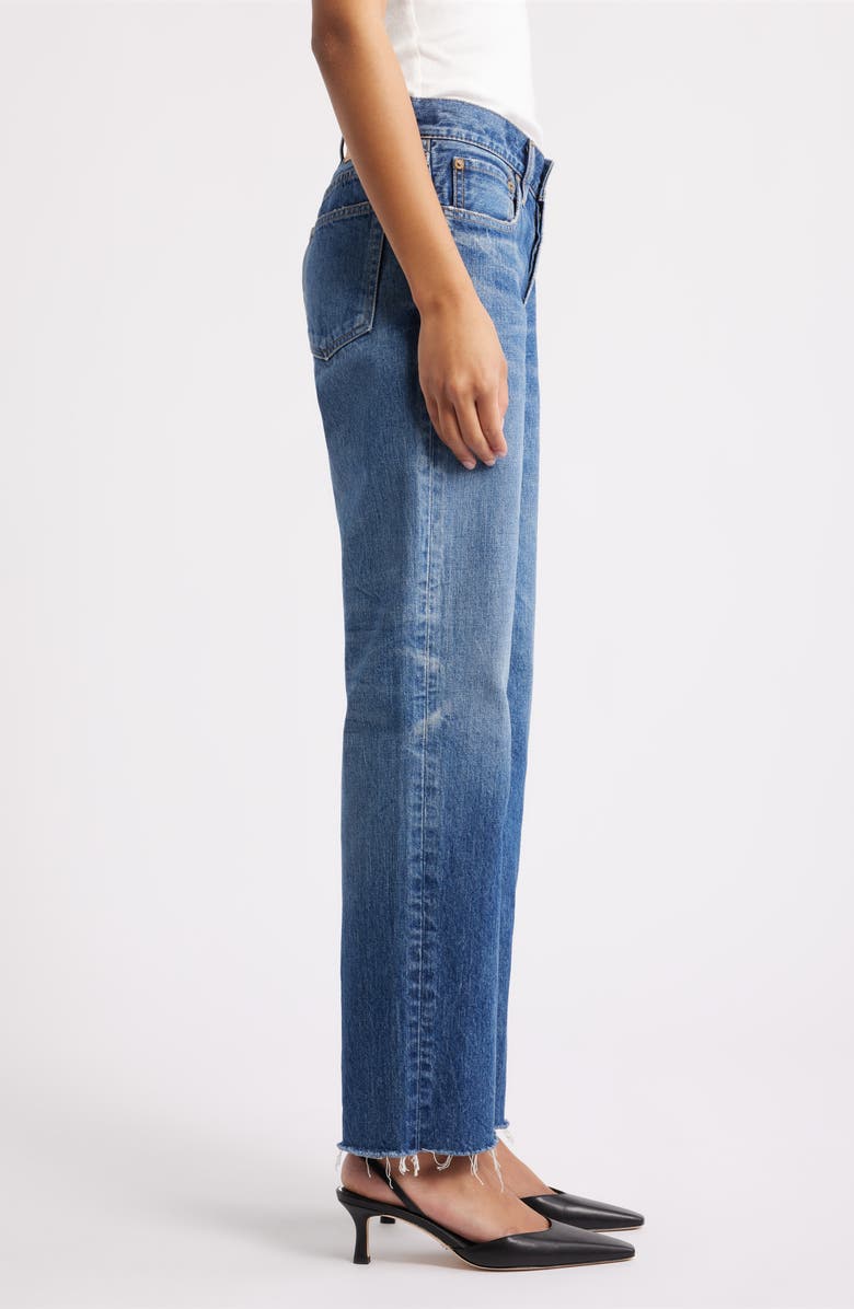 MOUSSY VINTAGE Needham Raw Hem Straight Leg Jeans, Alternate, color, Blue