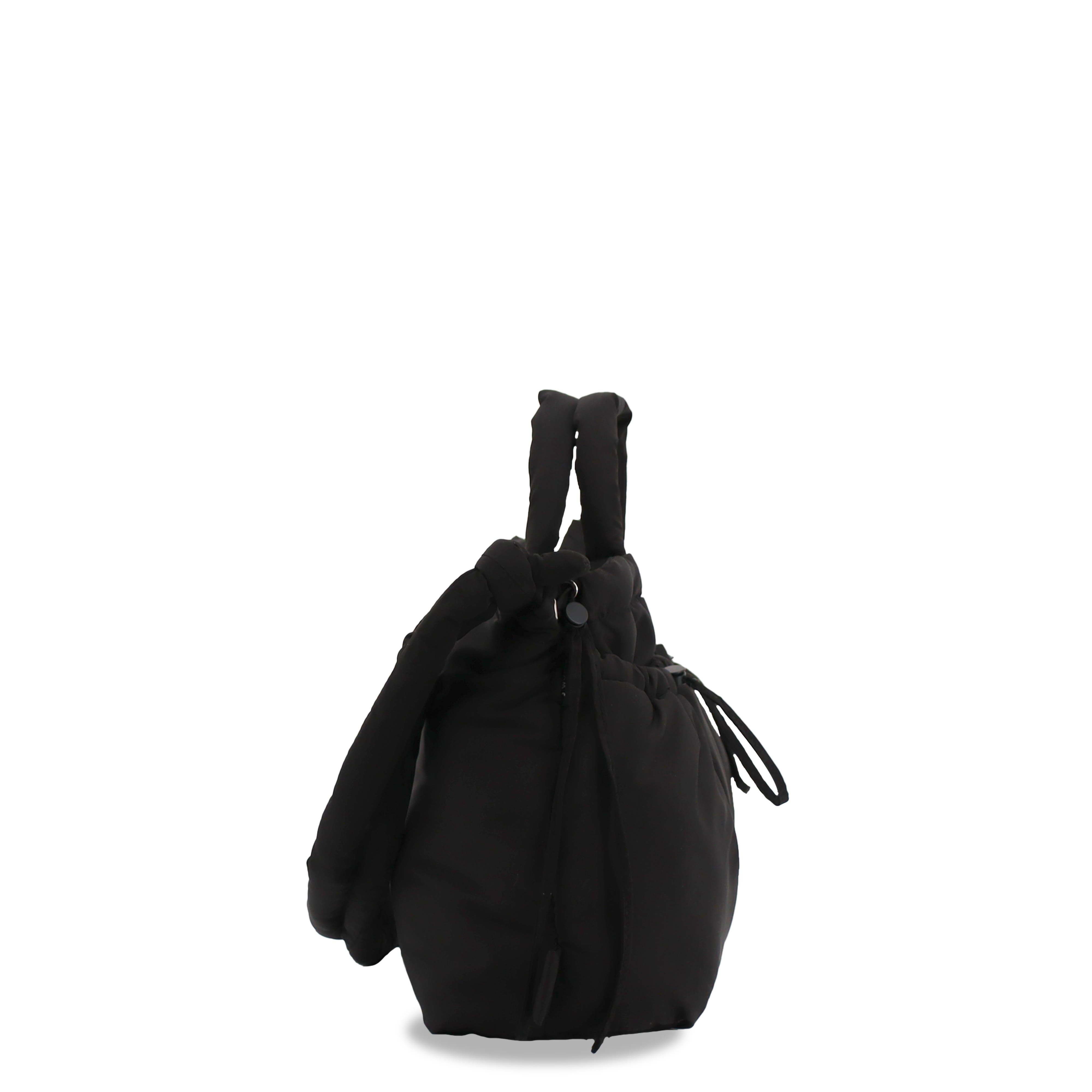 J World Puffy Convertible Tote with Adjustable Handles, Alternate, color, Black