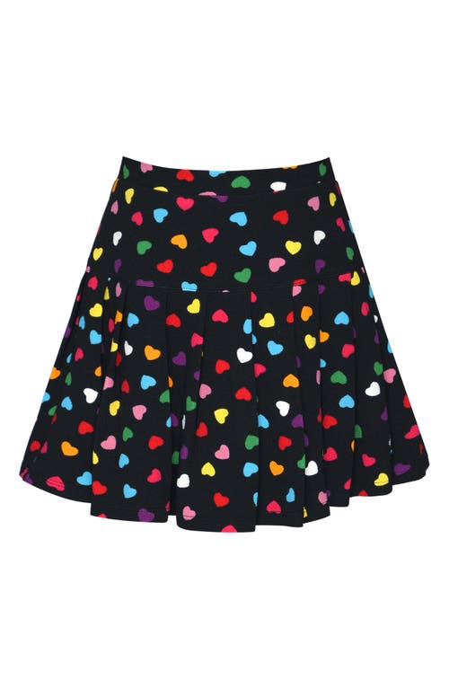 Truly Me Kids' Heart Pleated A-line Skort In Multi