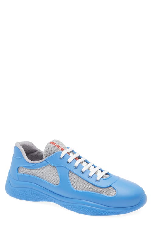 Prada America's Cup Low Top Sneaker In Blue