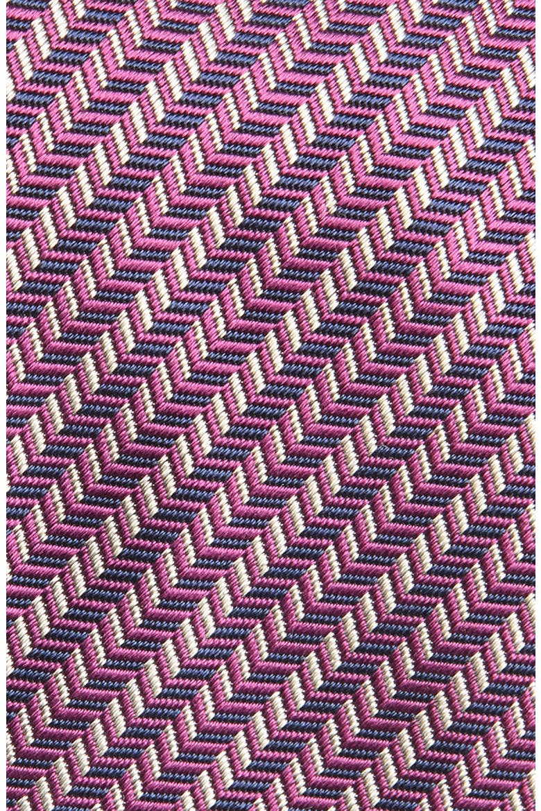 Stripe Jacquard Silk & Cotton Tie, Alternate, color, BERRY