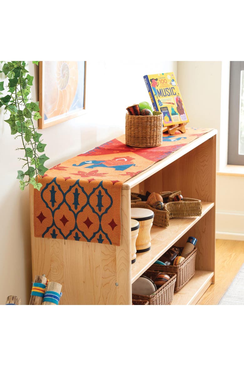 Indian Decorative Runner, Alternate, color, orange