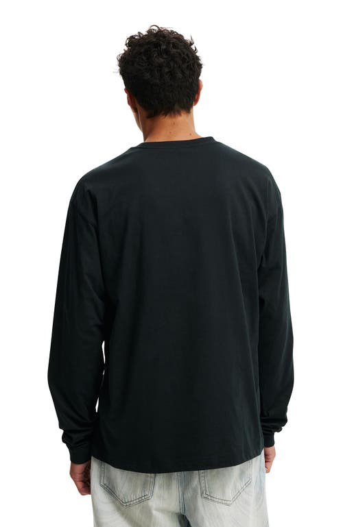 Cotton On Box Fit Tylah Saunders Long Sleeve T-shirt In Black Tylah Saunders - Lost
