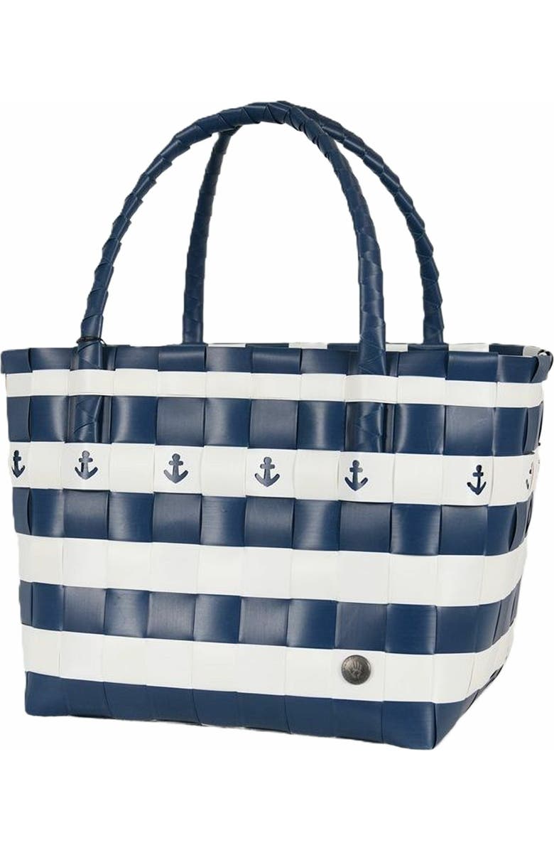 Handed By Paris Speciality Recycled Tote Bag, Main, color, Anchor