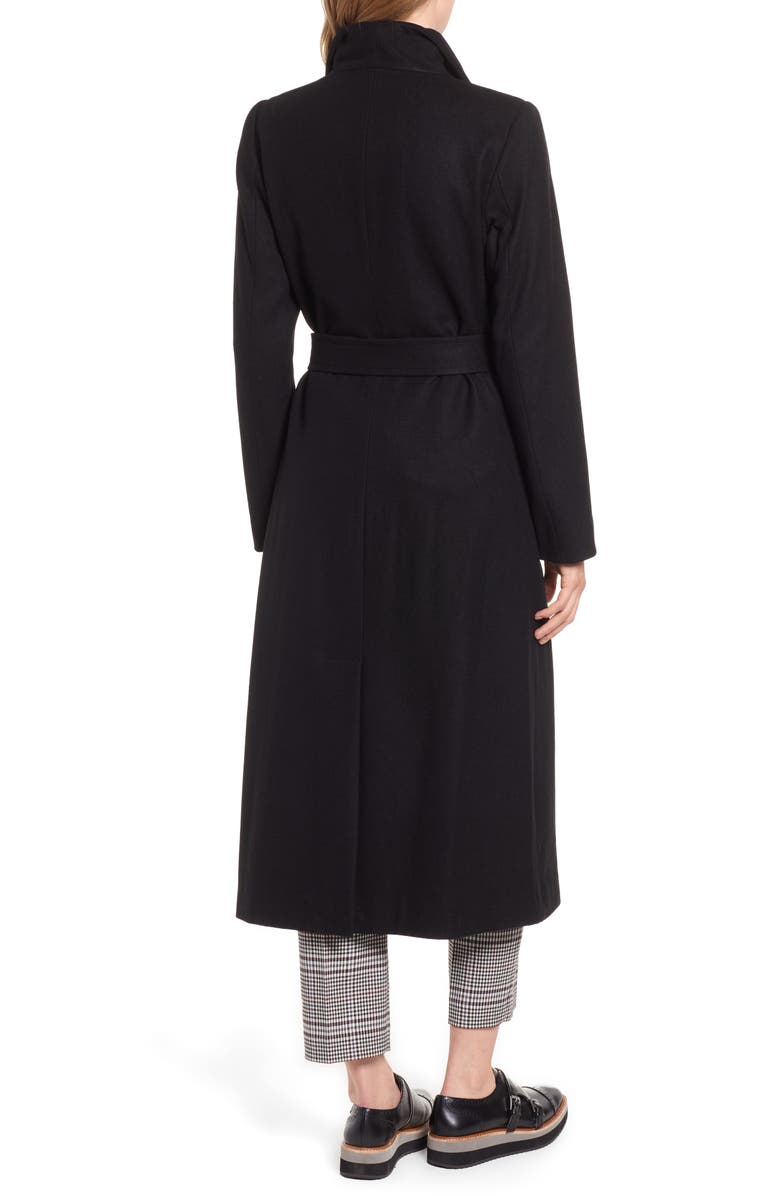 Kenneth Cole New York Double Lapel Wool Blend Wrap Coat, Alternate, color,
