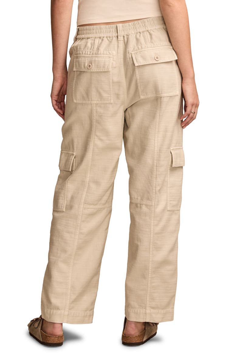 Straight Leg Slub Cargo Pants, Alternate, color, TOFU