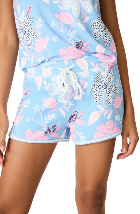 Tropic Garden Print Pajama Shorts
