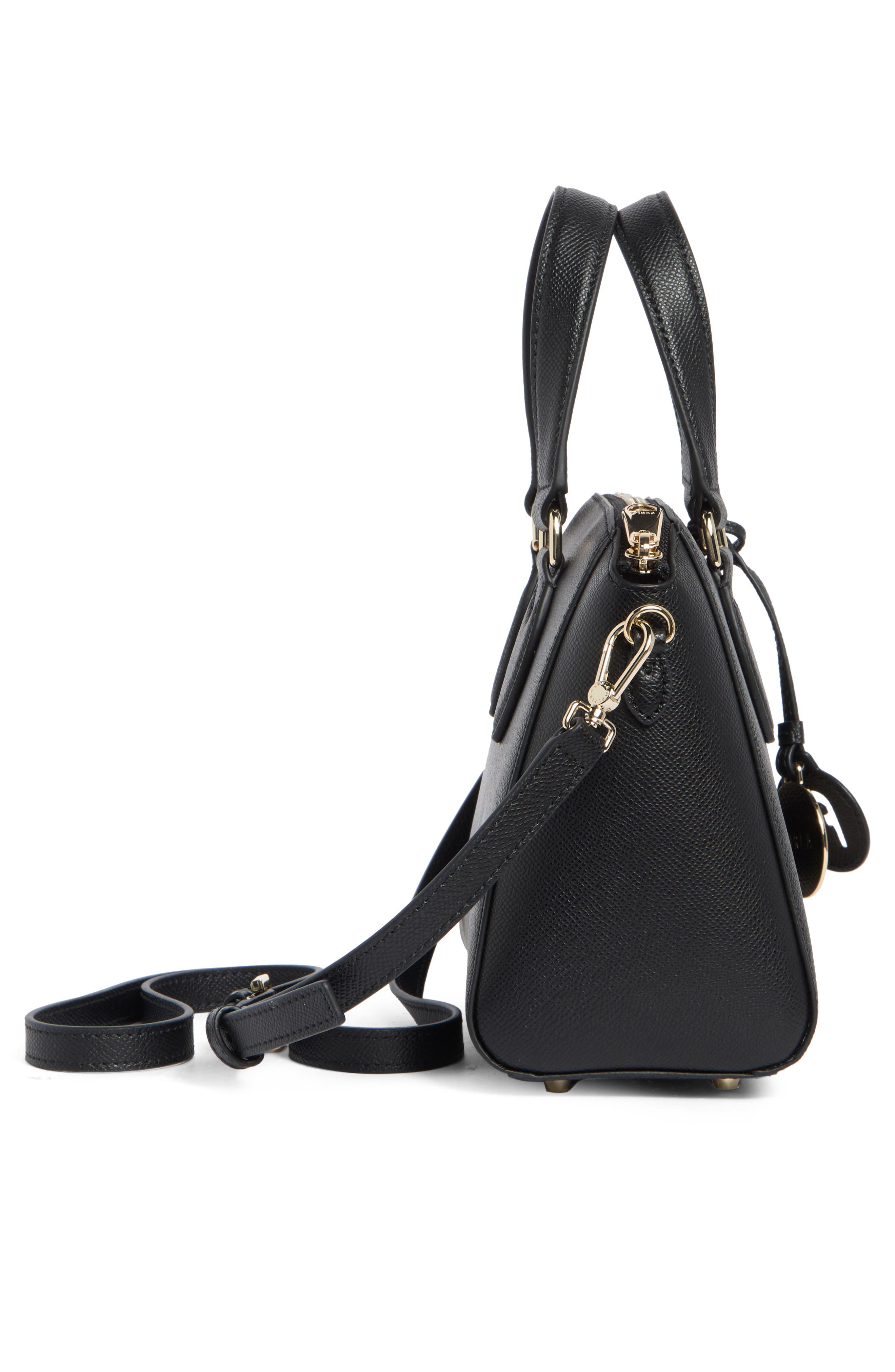 Furla Minerva Mini Satchel Tote Bag, Alternate, color, Nero