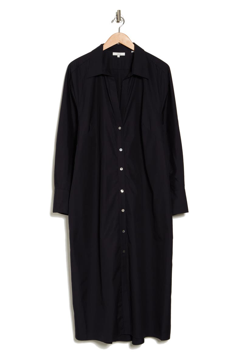 Long Sleeve Fitted Shirtdress, Alternate, color, COASTAL