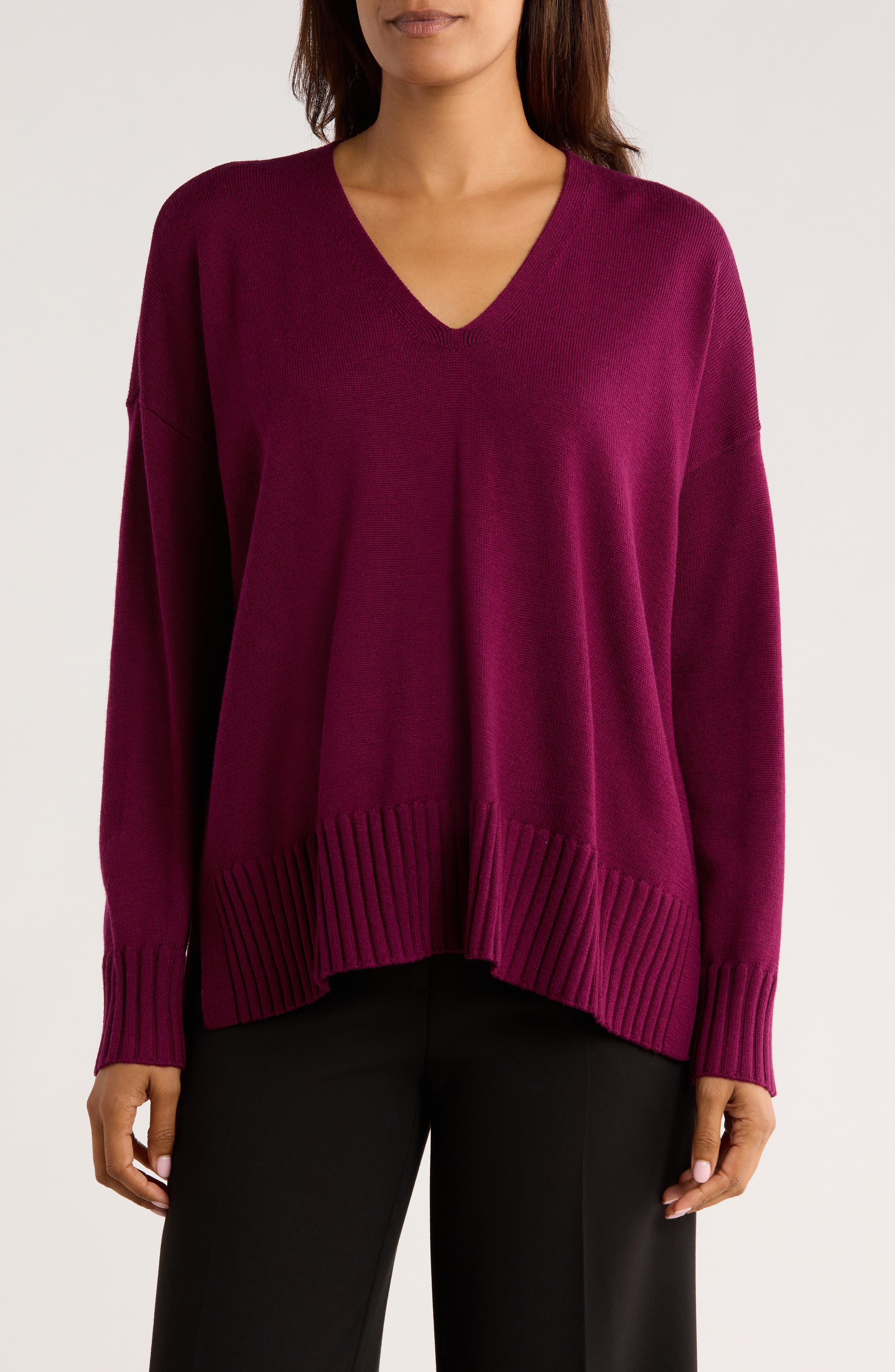 Eileen Fisher V-Neck Wool Sweater