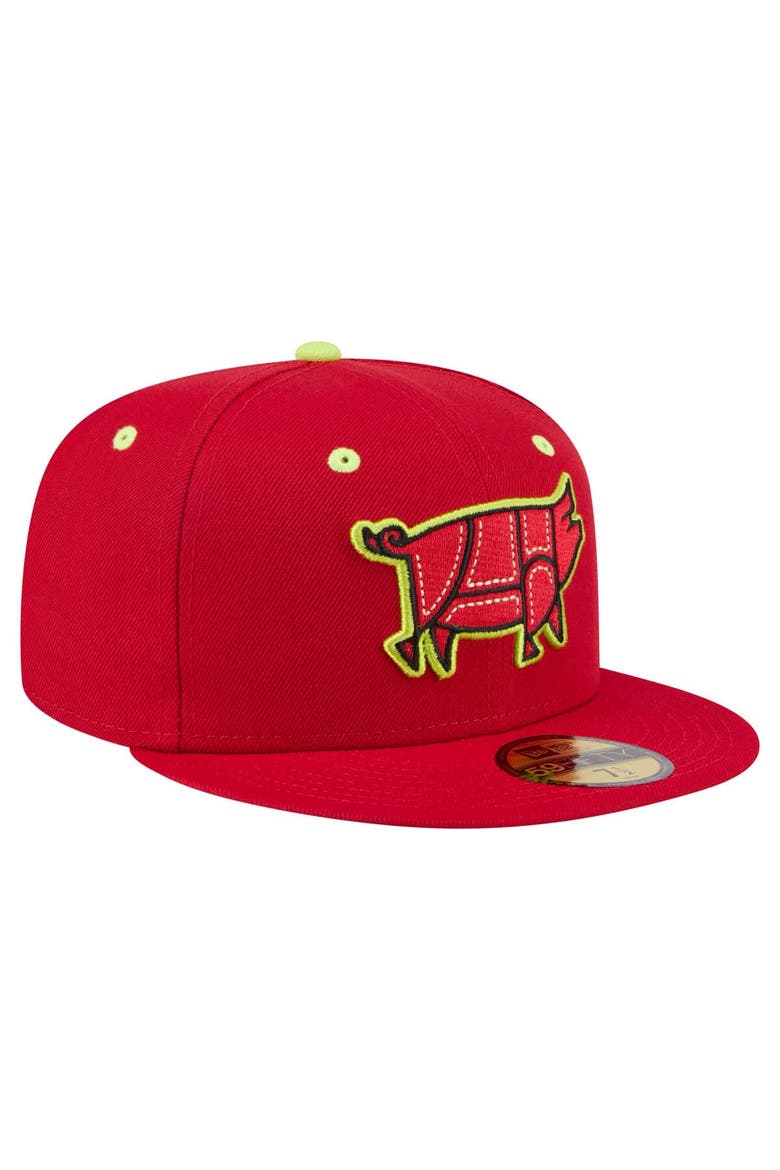 Men's New Era Red Columbia Fireflies Copa de la Diversión 59FIFTY Fitted Hat, Alternate, color, Red