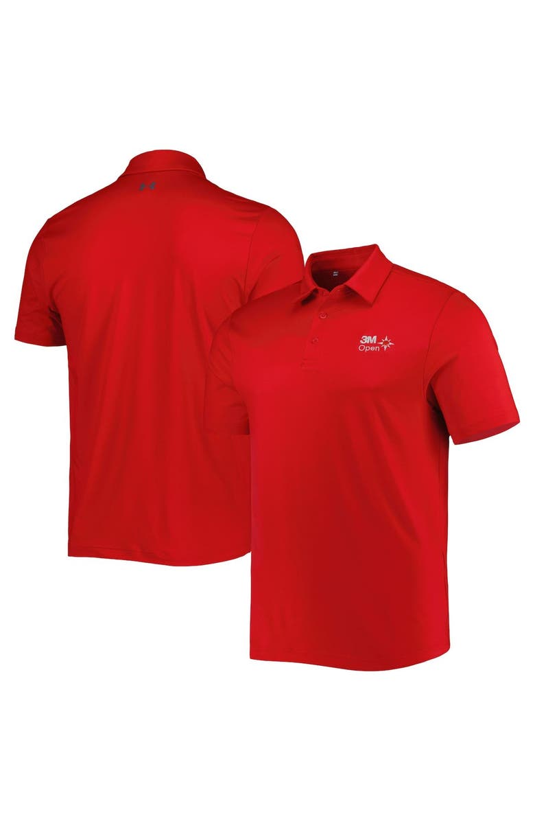 Under Armour Men's Under Armour Red 3M Open T2 Green Polo, Main, color, Red