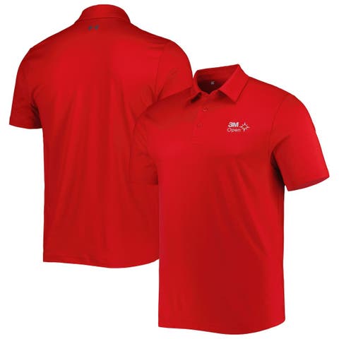 Men's Under Armour Red 3M Open T2 Green Polo