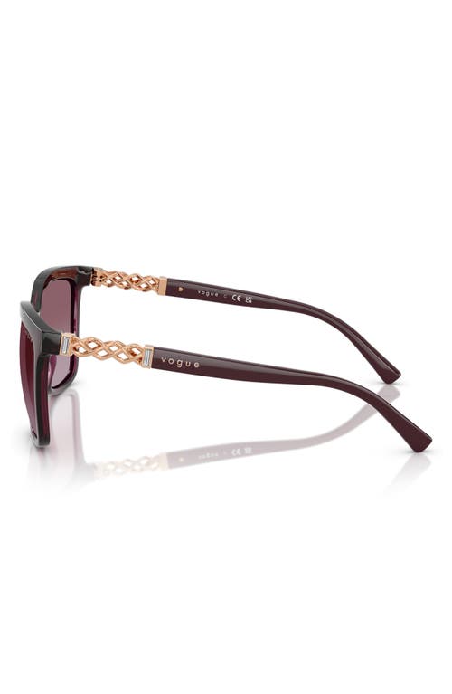 Vogue 55mm Polarized Gradient Square Sunglasses