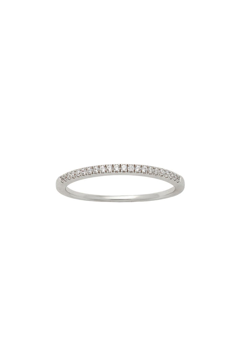 Birthstone Stacking Ring, Main, color, SILVER APRIL
