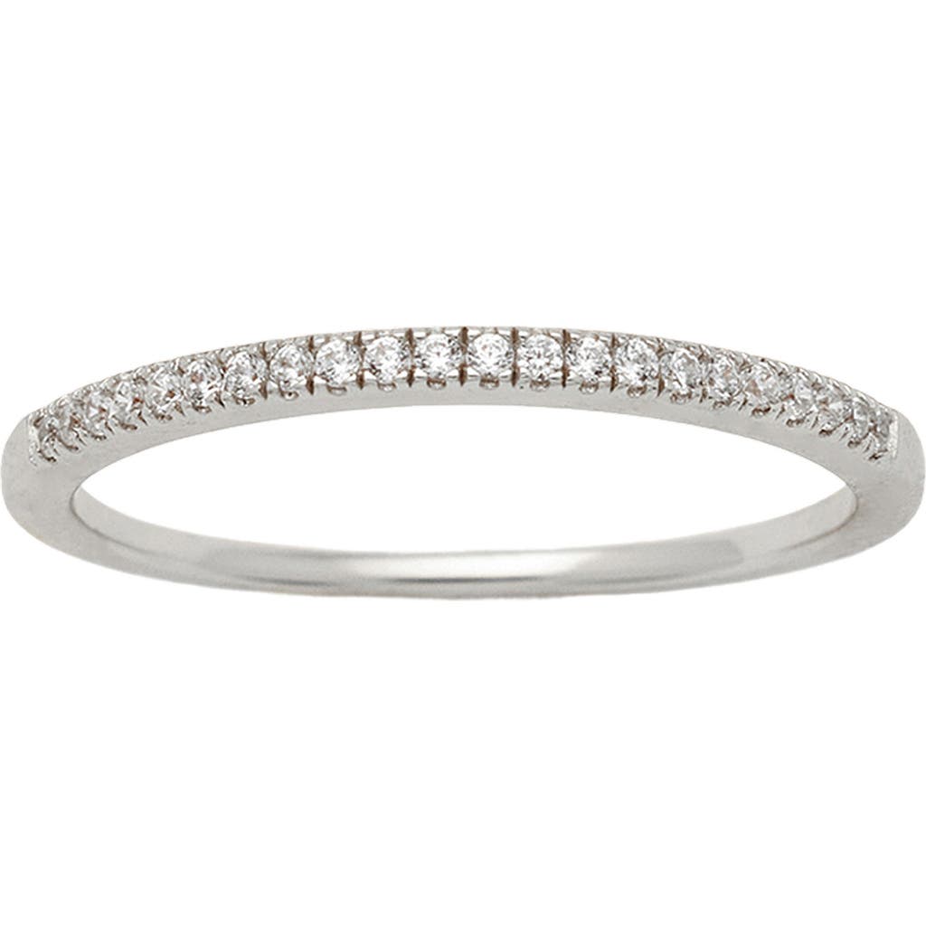 Made By Mary Birthstone Stacking Ring In Silver April