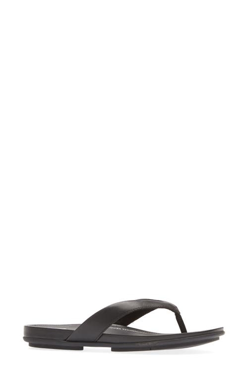 Shop Fitflop Gracie Flip Flop In All Black