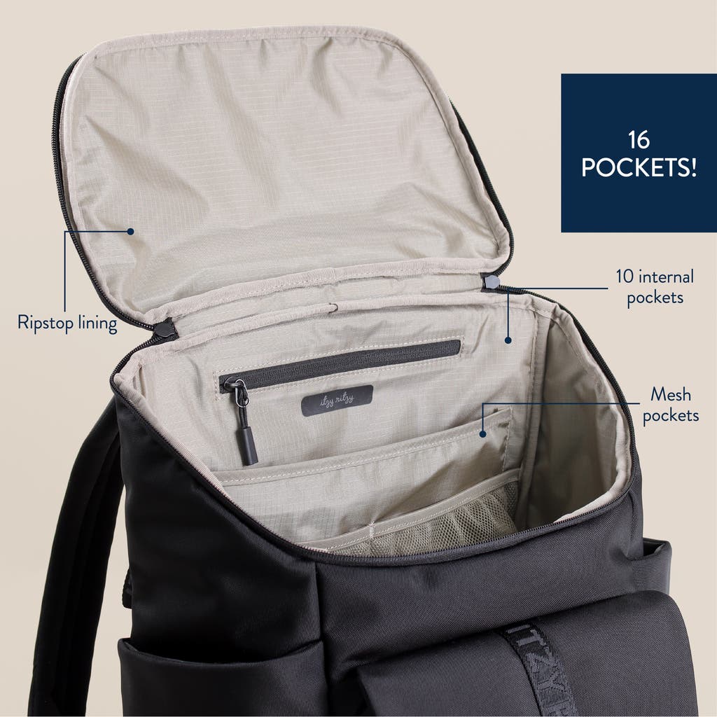 Itzy Ritzy Belong Bucket Backpack, Alternate, color, Black