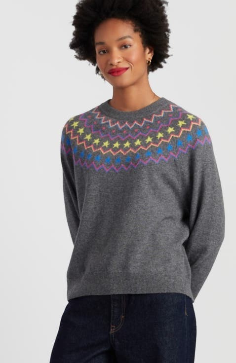 Wool Cashmere Star Yoke Sweater